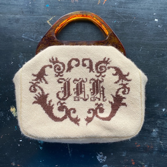 Vintage Handbags - vintage needlepoint maud hundley handbag purse